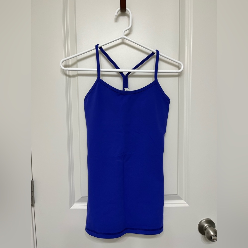 Lululemon Athletica Power Y Tank Top in Royal Blue Size 4